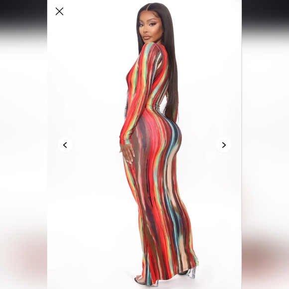 Fashion Nova Work Of Art Maxi Dress- M - Picture 4 of 7